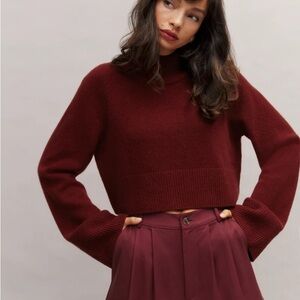 Garrett Cashmere Cropped Turtleneck